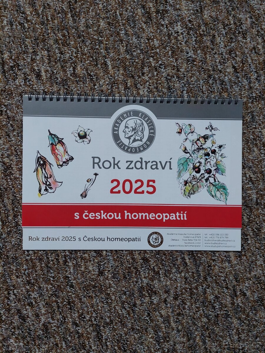 NOVÝ stolní kalendář 2025 homeopatie