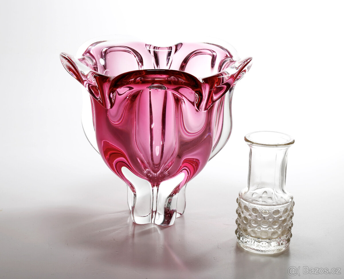 Váza hutní sklo - Josef hospodka
