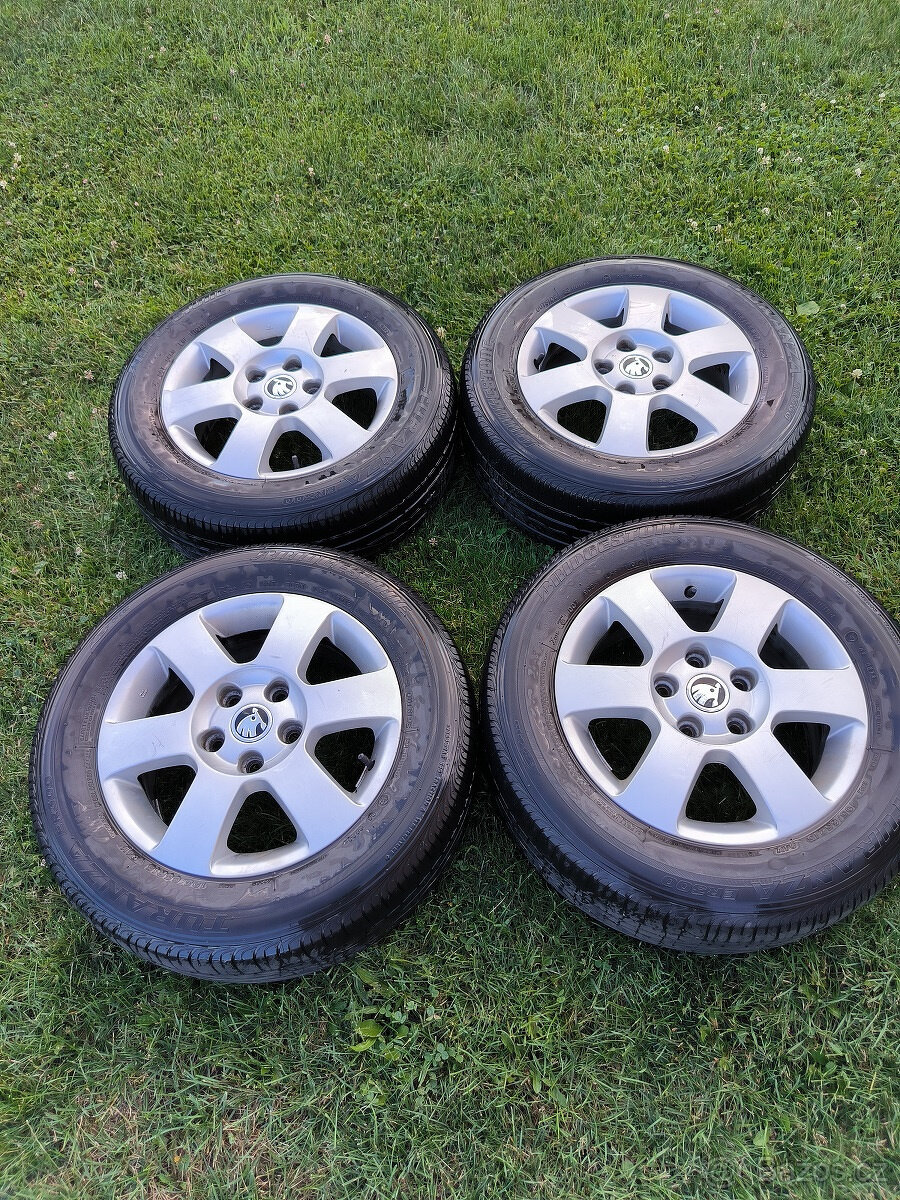 4 org. ALU kola ŠKODA 15´, 5x112 195/65/15 OCTAVIA II