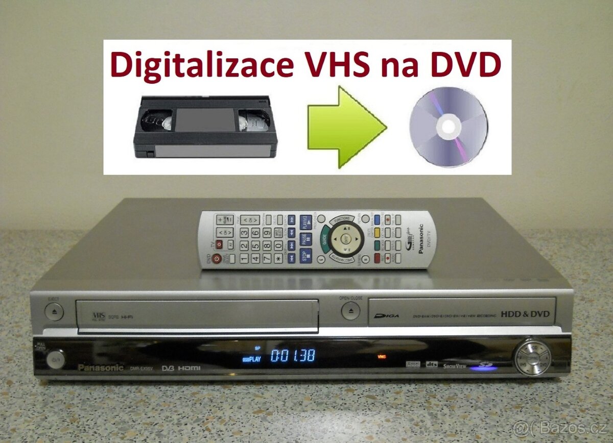 ⚠️VHS-HDD-DVD rekordér Panasonic DMR EX95 hdmi