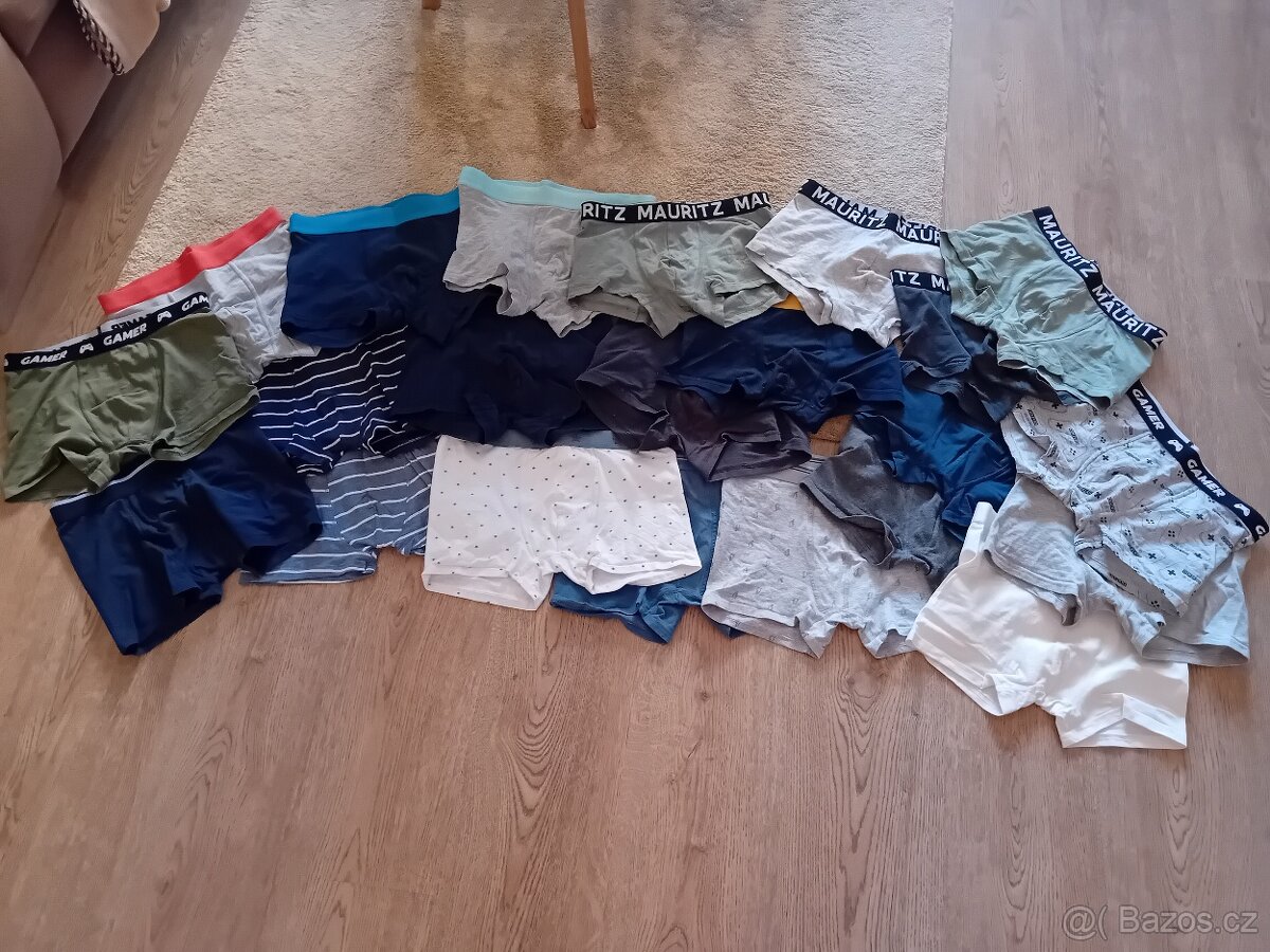 Boxerky H&M, Zara, Tchibo, Lindex vel. 146/152