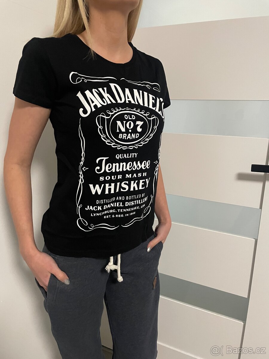 Dámské S Jack Daniels černé tričko