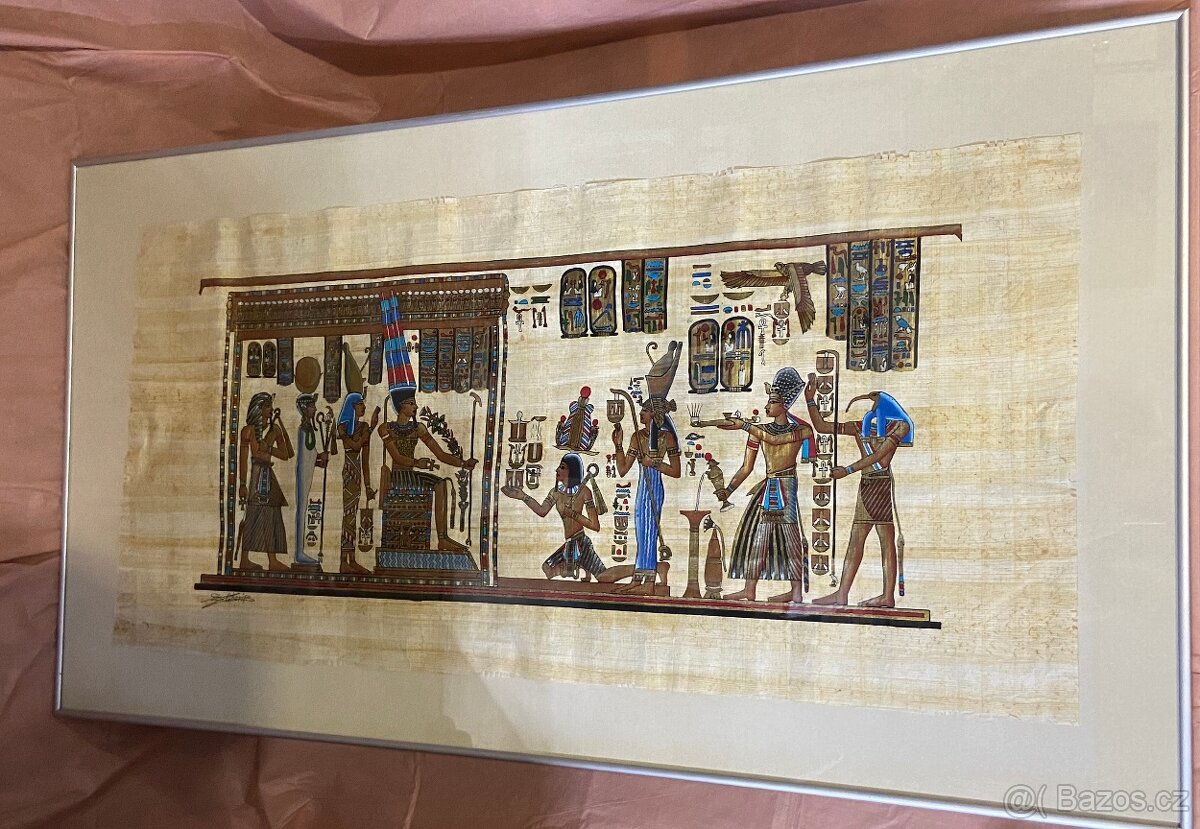 Veľký papyrus s egyptským motívom