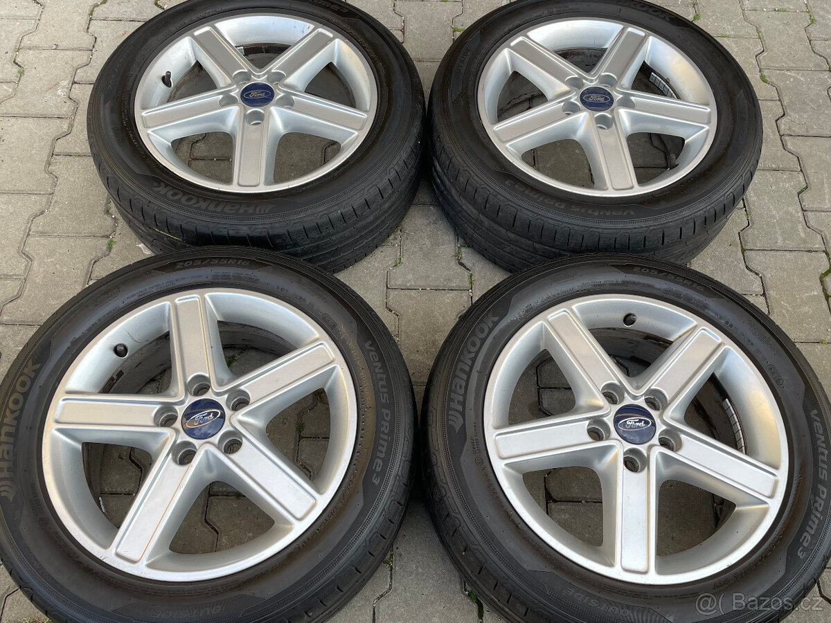 Alu kola 5x108 original Ford Focus 205/55 R16 Hankook