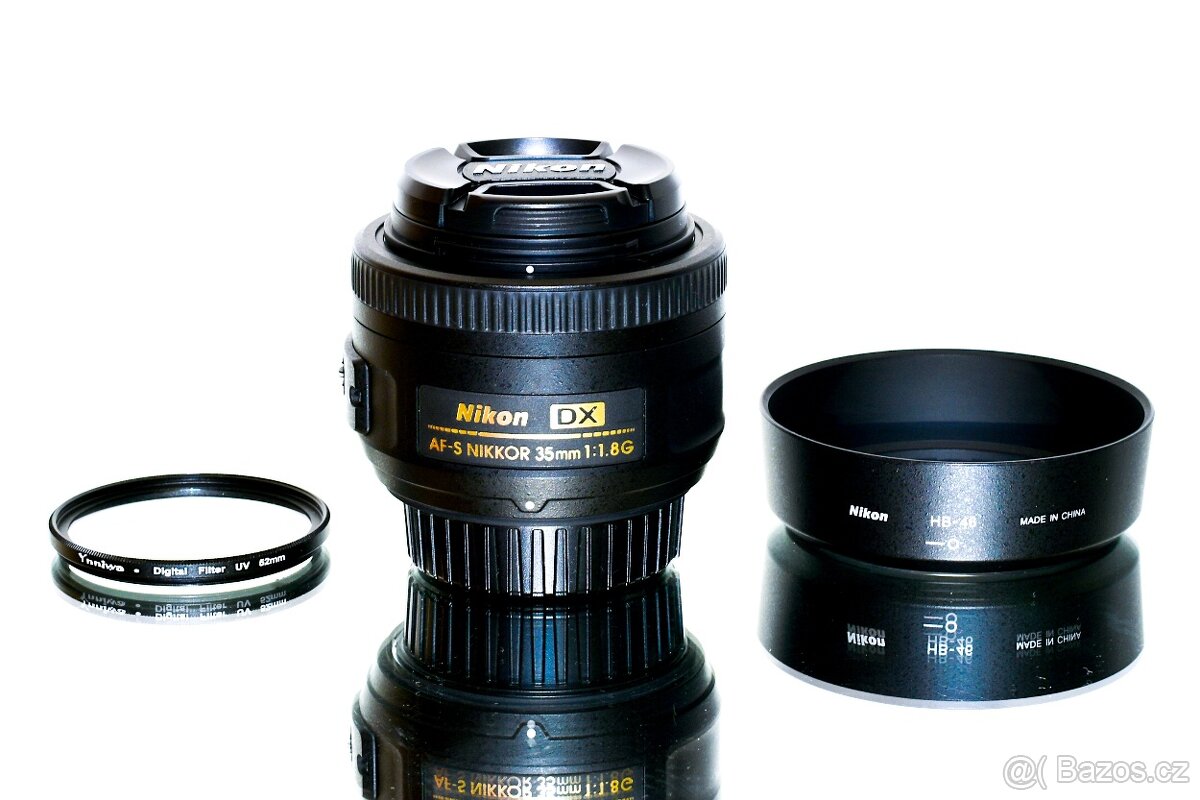 Nikon AF-S Nikkor 35mm 1:1,8 G + UV filtr TOP STAV