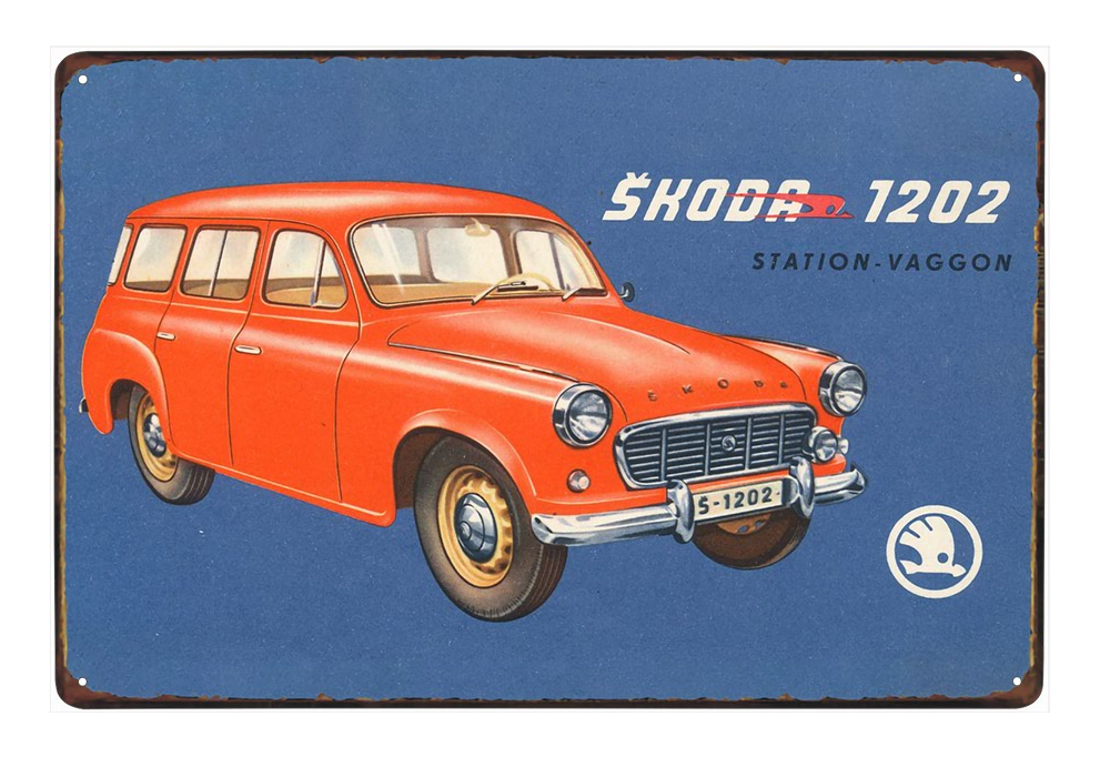 plechová cedule - Škoda 1202 Station Wagon