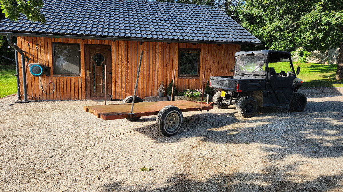 Přívěsný vozík,káru, za auto, čtyřkolku na dřevo