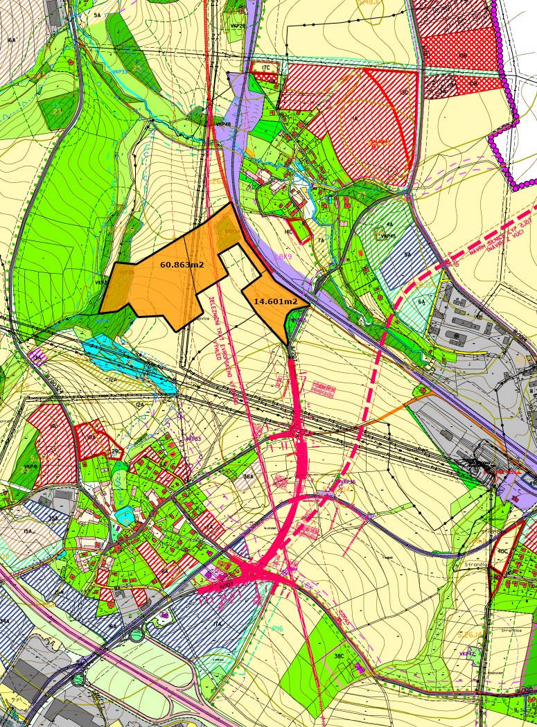 Prodej komerčního pozemku 75464 m² Strančice - Svojšovice