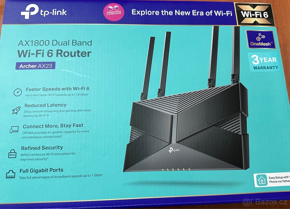 Prodám nový - TP-Link Archer AX23 WiFi6 router ( v záruce )