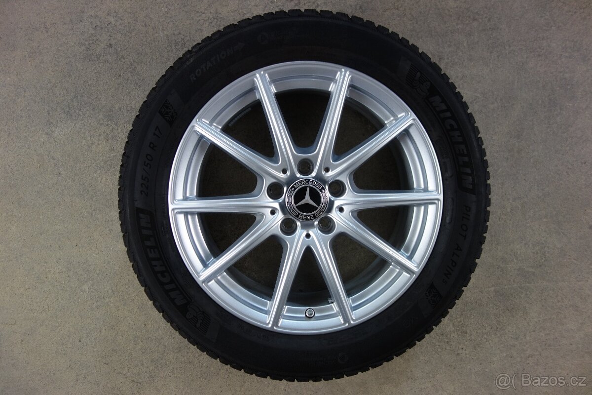 Mercedes C W206 alu 5x112 225/50/17 zimní, čidla, DOT 2422