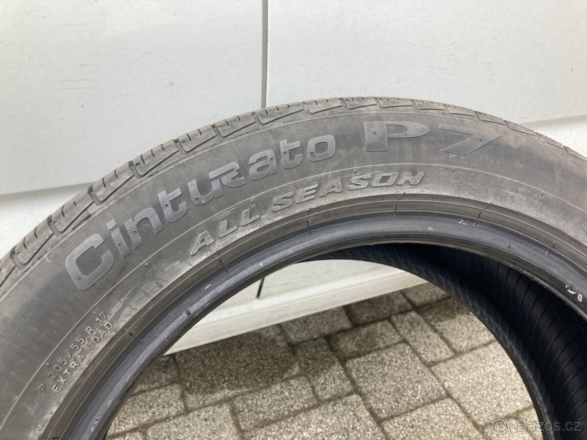 Celoroční pneu (sada 4ks) 205/55/17 Pirelli Cinturato 4mm