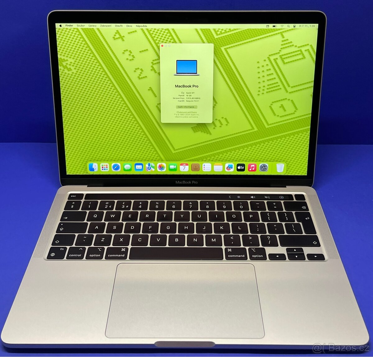 MacBook Pro 13” 2020 CTO/16GB RAM/M1/256GB SSD/ Záruka