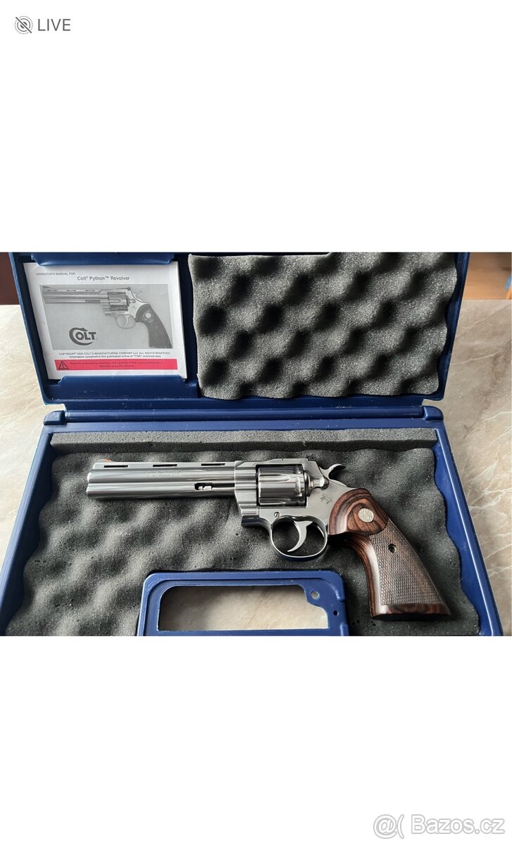 Nabízím revolver Colt PHYTON 6” s pouzdrem