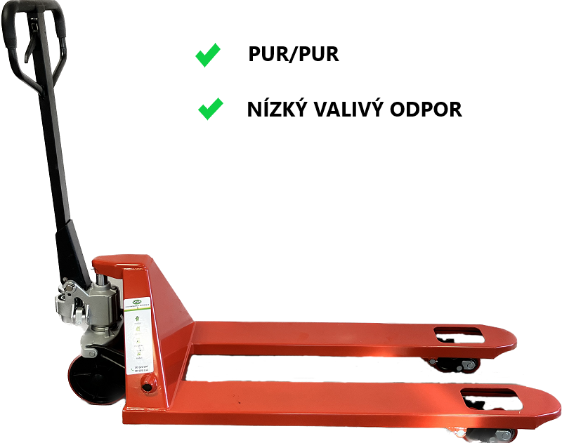 Paletový vozík VIVA BF 25 PUR/PUR - 2500kg , tandem