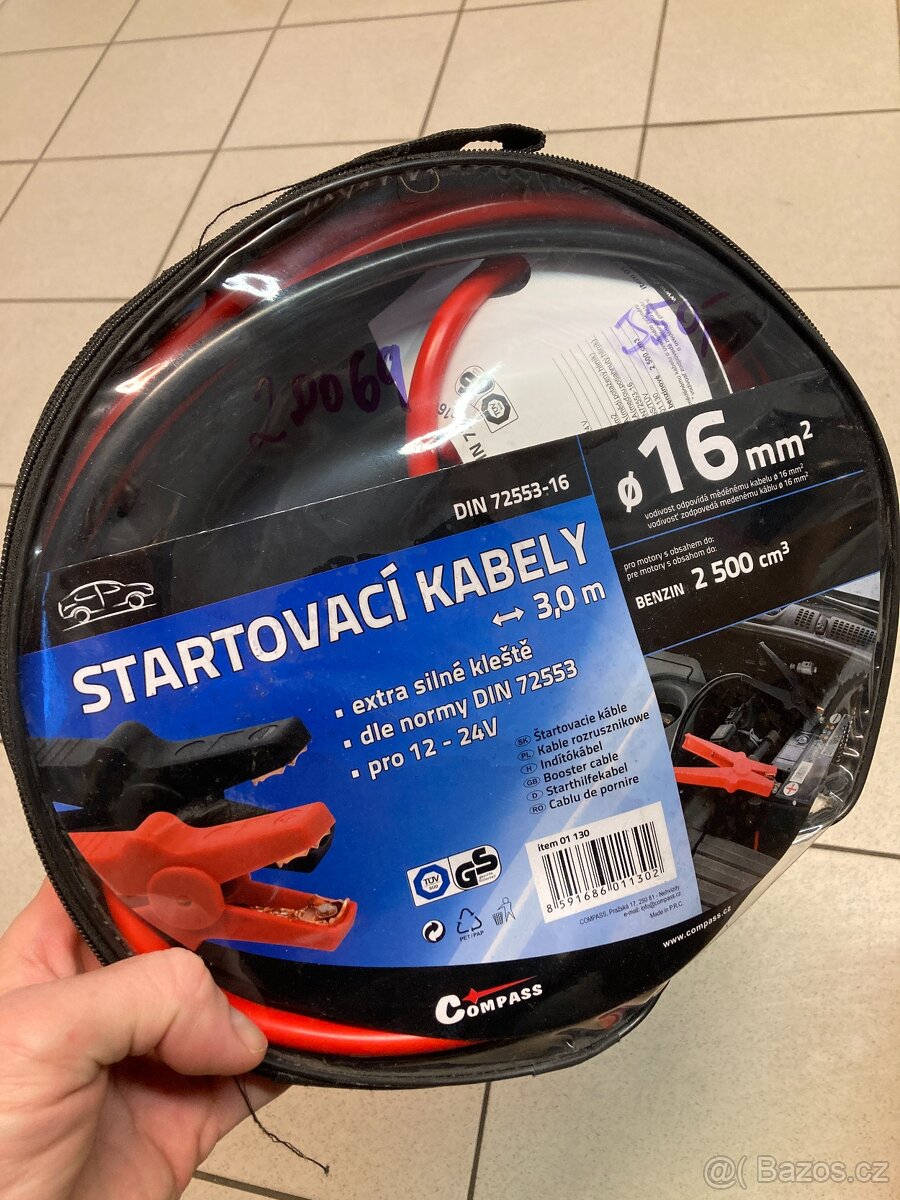 Kabely startovací 220A 3m COMPASS