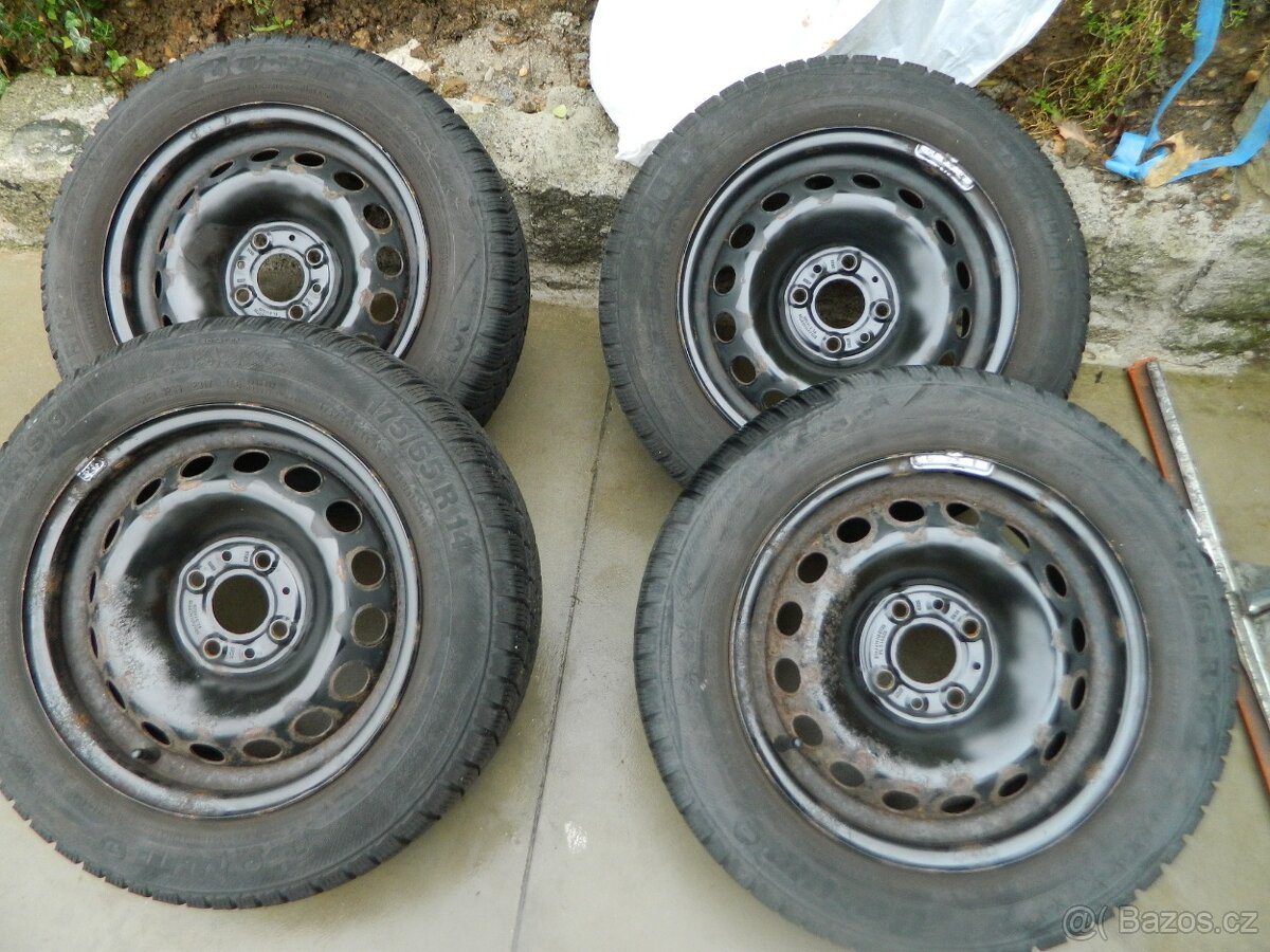 kola 4x98+zimní pneu r14/Fiat panda/500C