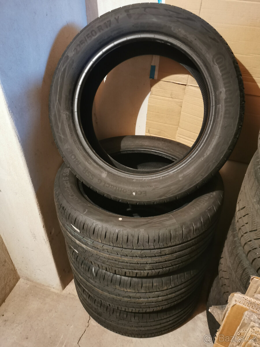 NOVÉ - 225/50 R17 - letné pneu Continental (4 ks) DOT 23