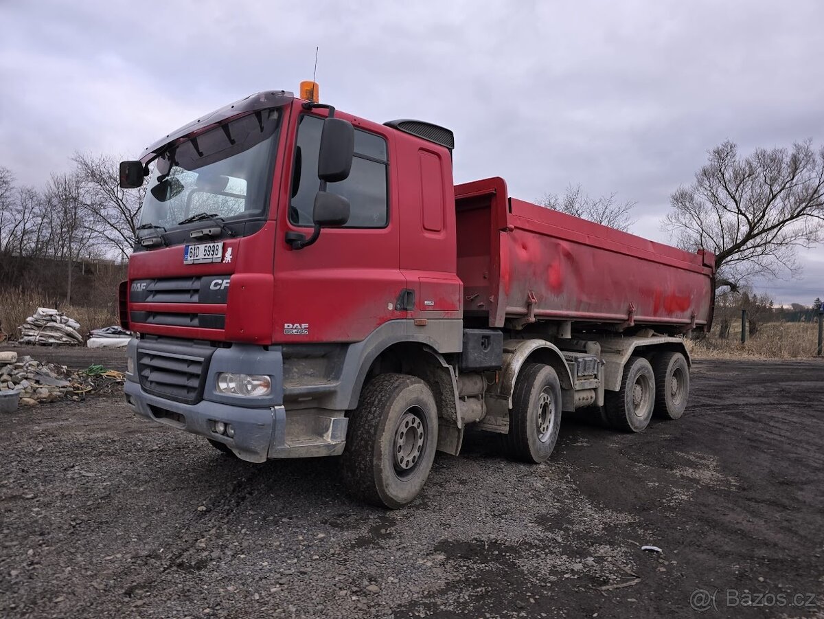 třístranný sklápěč DAF CF 460 MANUÁL,EURO  5, r.v.2007