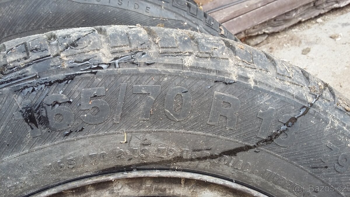 Kola 165/70 R13 Barum 6 mm vzorem