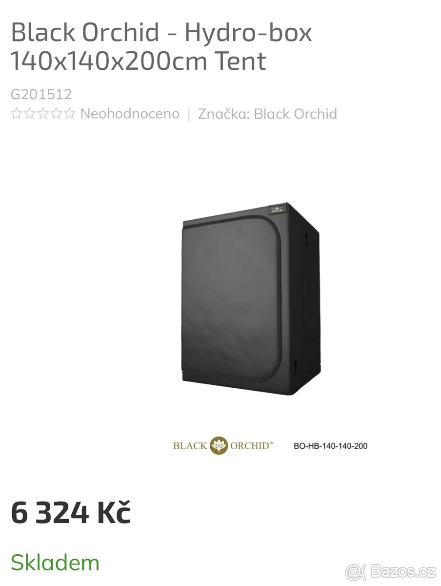 GROWBOX Black Orchid 140x140x200