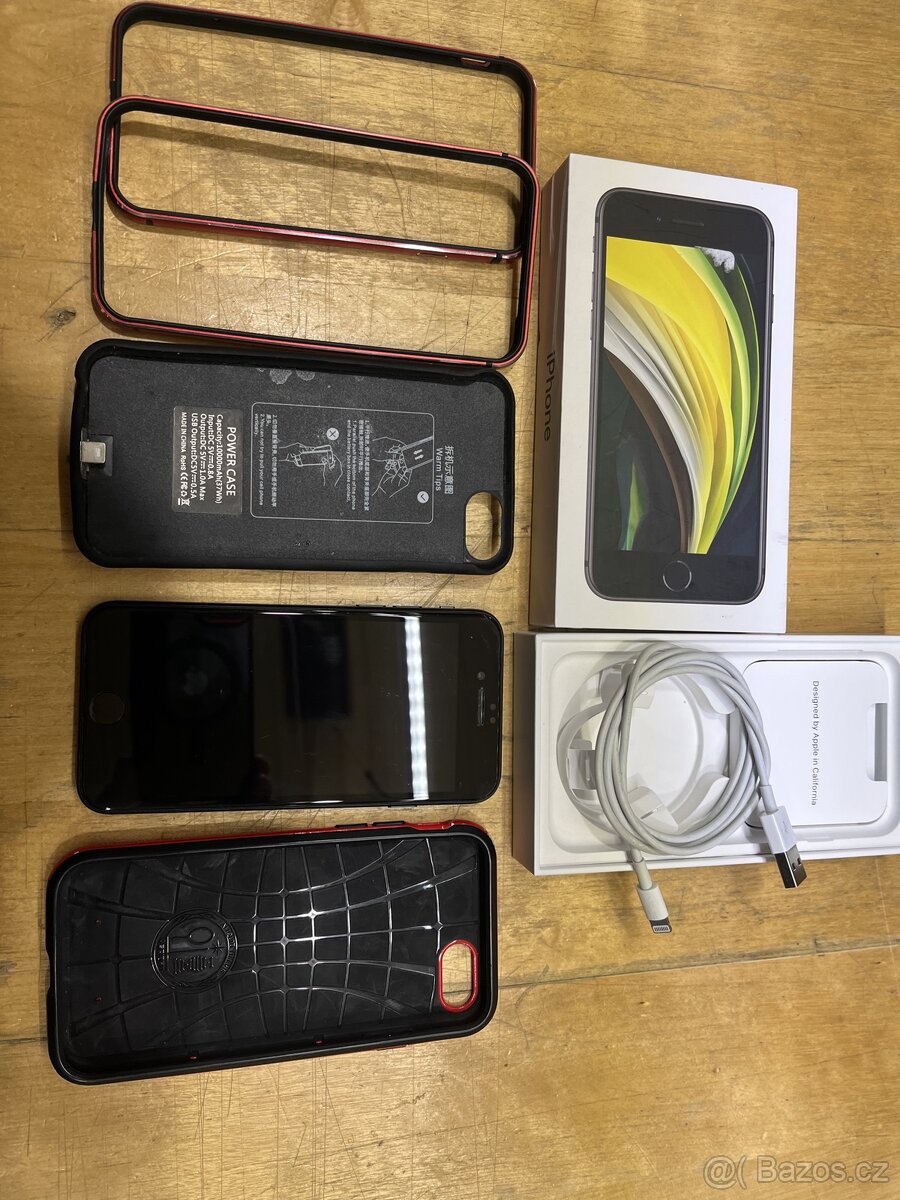 iPhone SE 2020 128gb, black + powercase