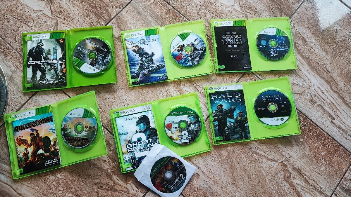 Hry 7ks CD Xbox 360 Halo, StarWars, Crysis 2