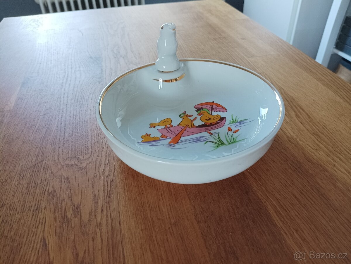 DĚTSKÝ PORCELÁNOVÝ TERMOTALÍŘ PILLIVUYT FRANCIE