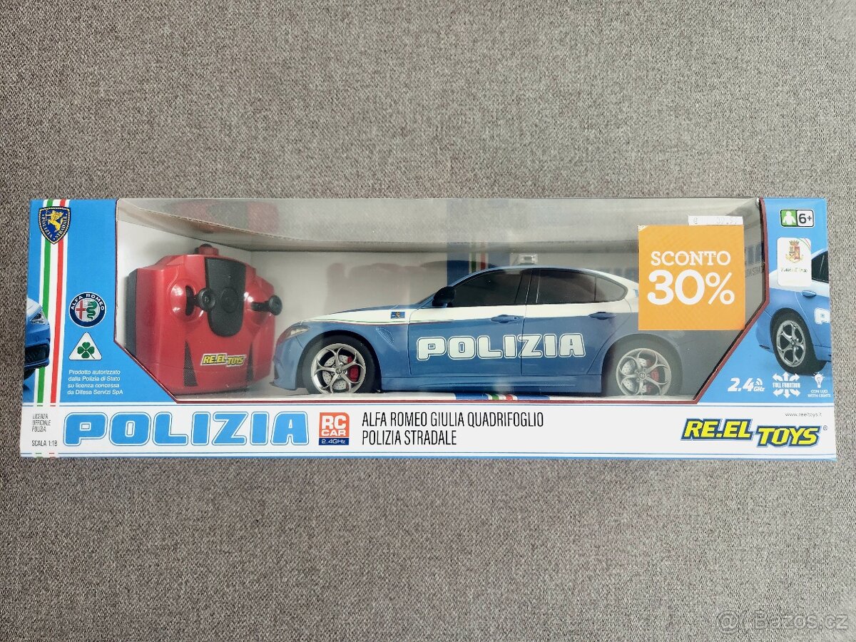 RC auto Alfa Romeo Giulia Polizia, nové v záruce