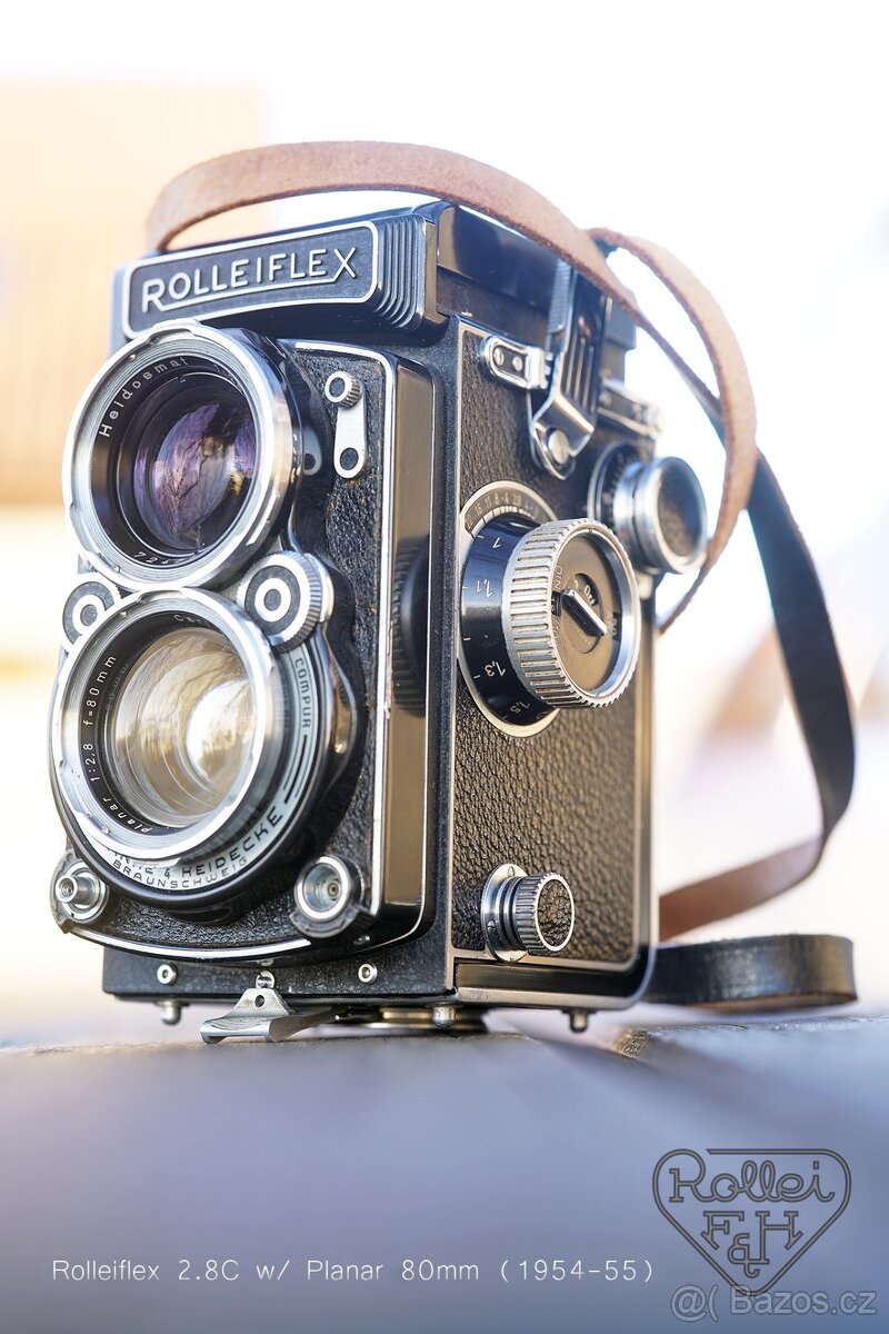 Rolleiflex 2.8C s Planarem 80mm (1954-55), Rollei 6×6 TLR