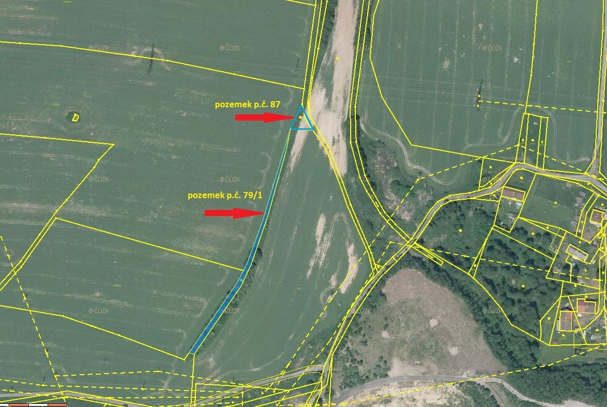 Pozemky 79/1 a 87 v k.ú. Hamr na Jezeře, okr. Česká Lípa