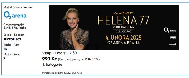 Helena Vondráčková 77 - O2 arena 4.2.2025