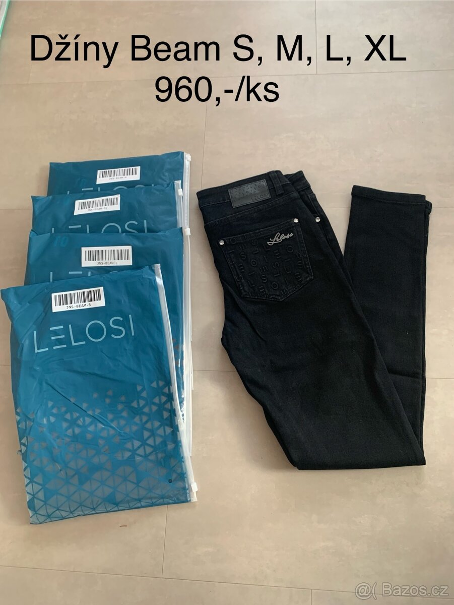 Lelosi džíny Beam černé - S,M,L,XL