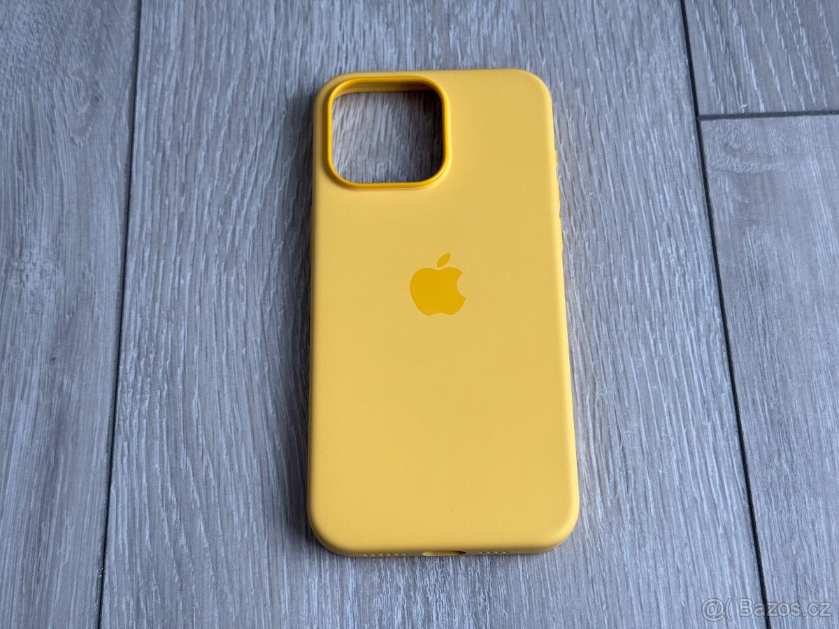 Apple iPhone 15 Pro Max Silicone Case - Yellow - ORIGINÁL