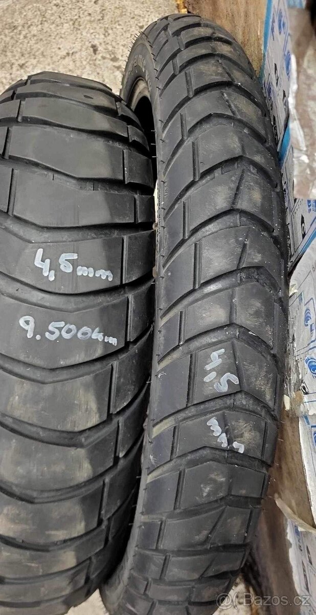 Metzeler 90/90 R21 a 150/70 R18 - přední a zadní moto pneu