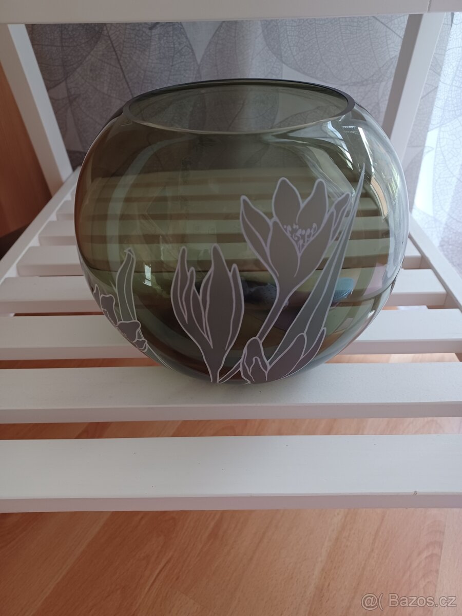 Retro váza malovaná (koule)