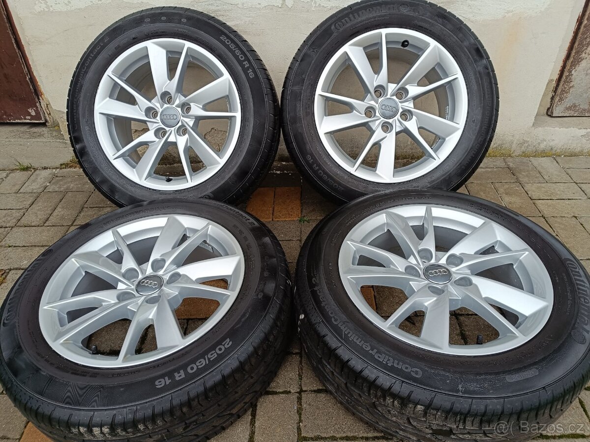 ALU 5x112 r16 AUDI + PNEU - PĚKNÁ SADA