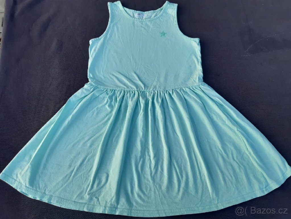 Dívčí šaty - pastelově zelené, vel. 152