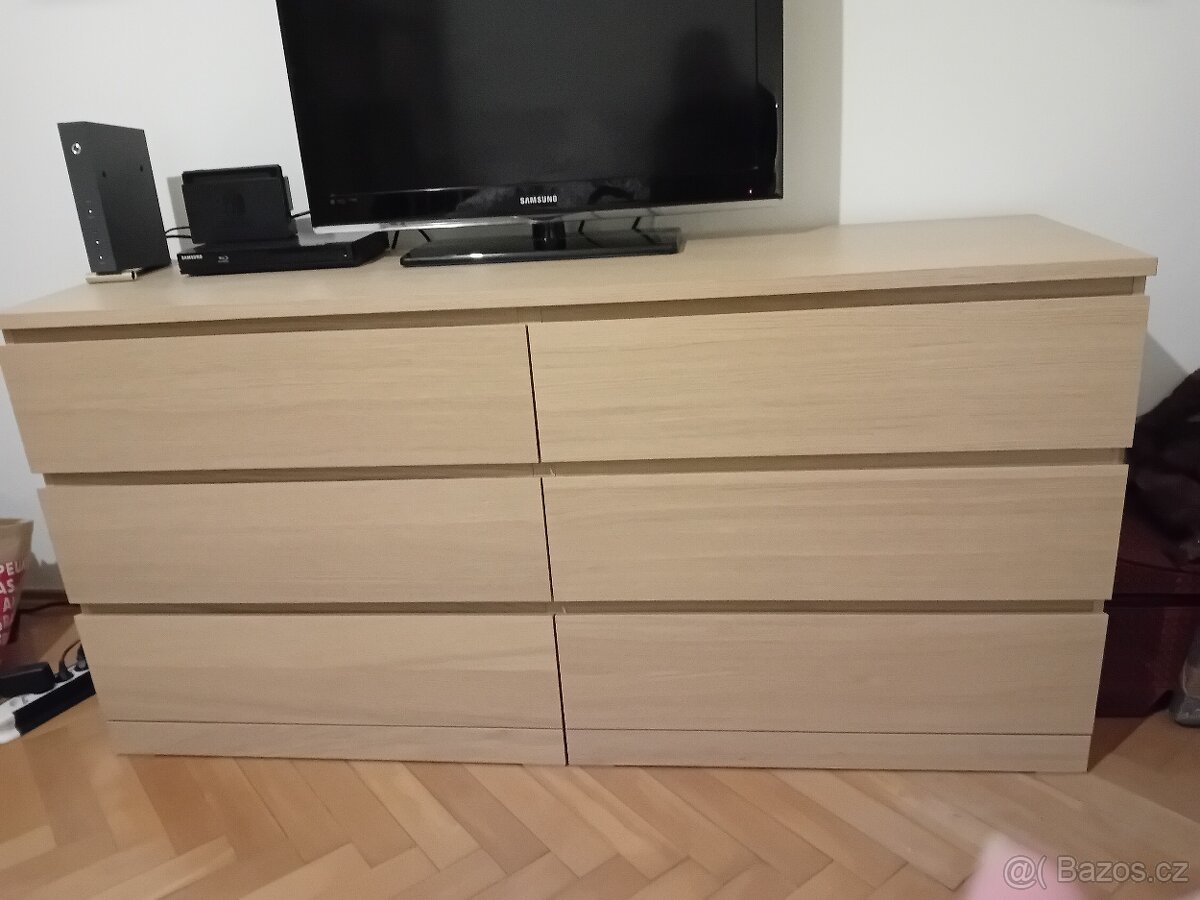 Komoda IKEA MALM, 6 zásuvek