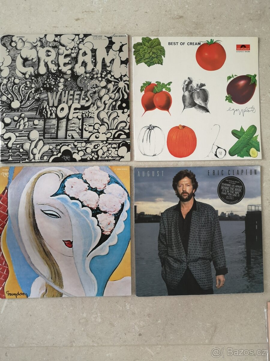 LP desky CREAM,ERIC CLAPTON,JACK BRUCE, původní pressy