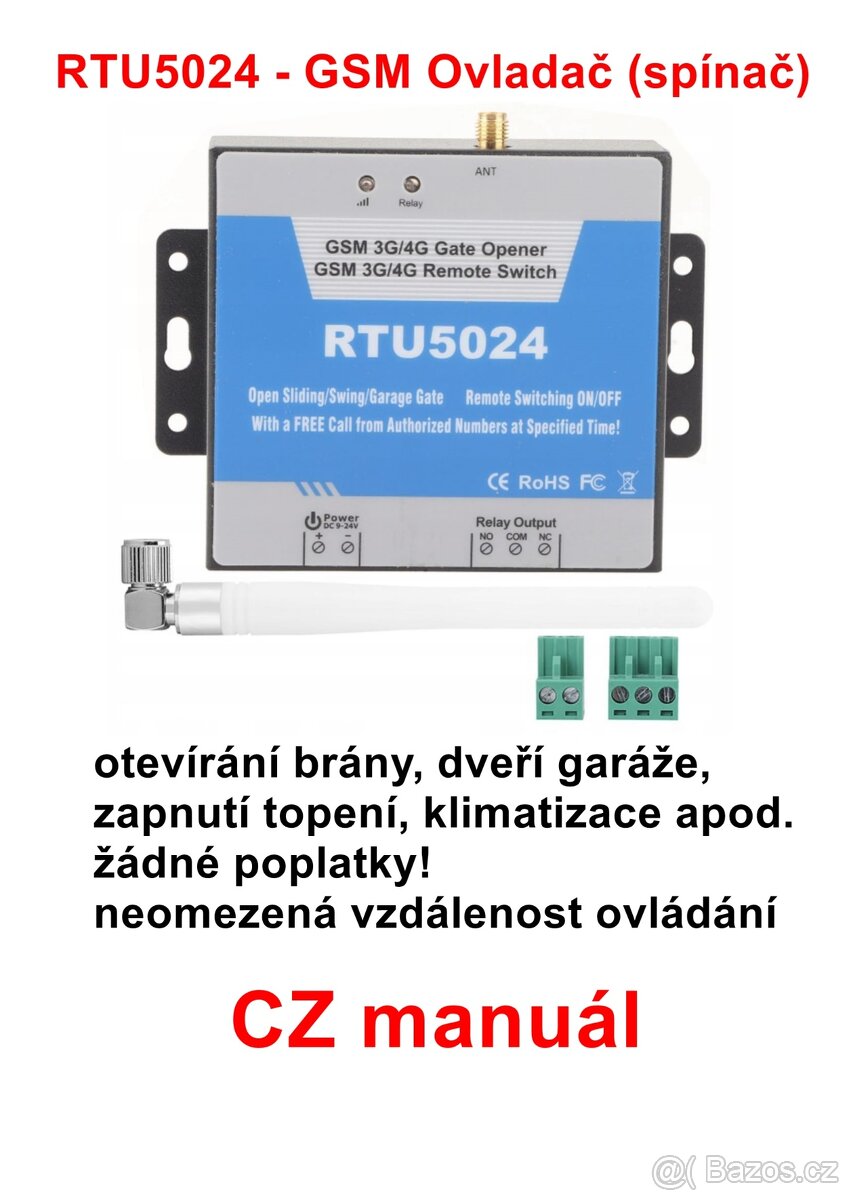 RTU5024 - GSM dálkové ovládání bez polatků