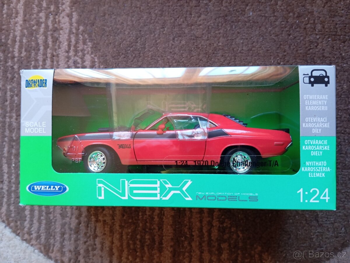 Model Dodge Challenger 1970 1:24 Welly