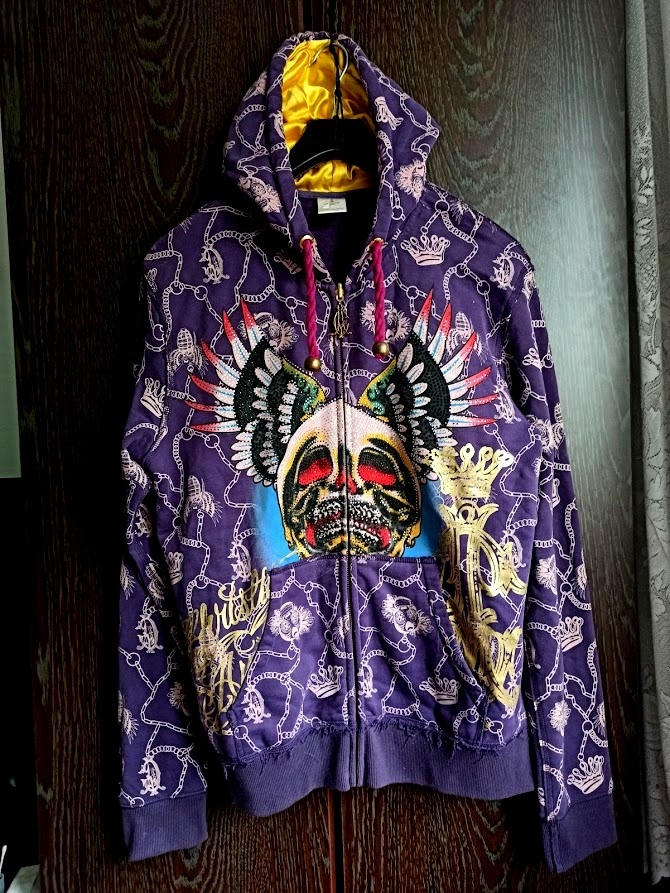 Značková mikina Christian Audigier-Ed Hardy-vel.XL