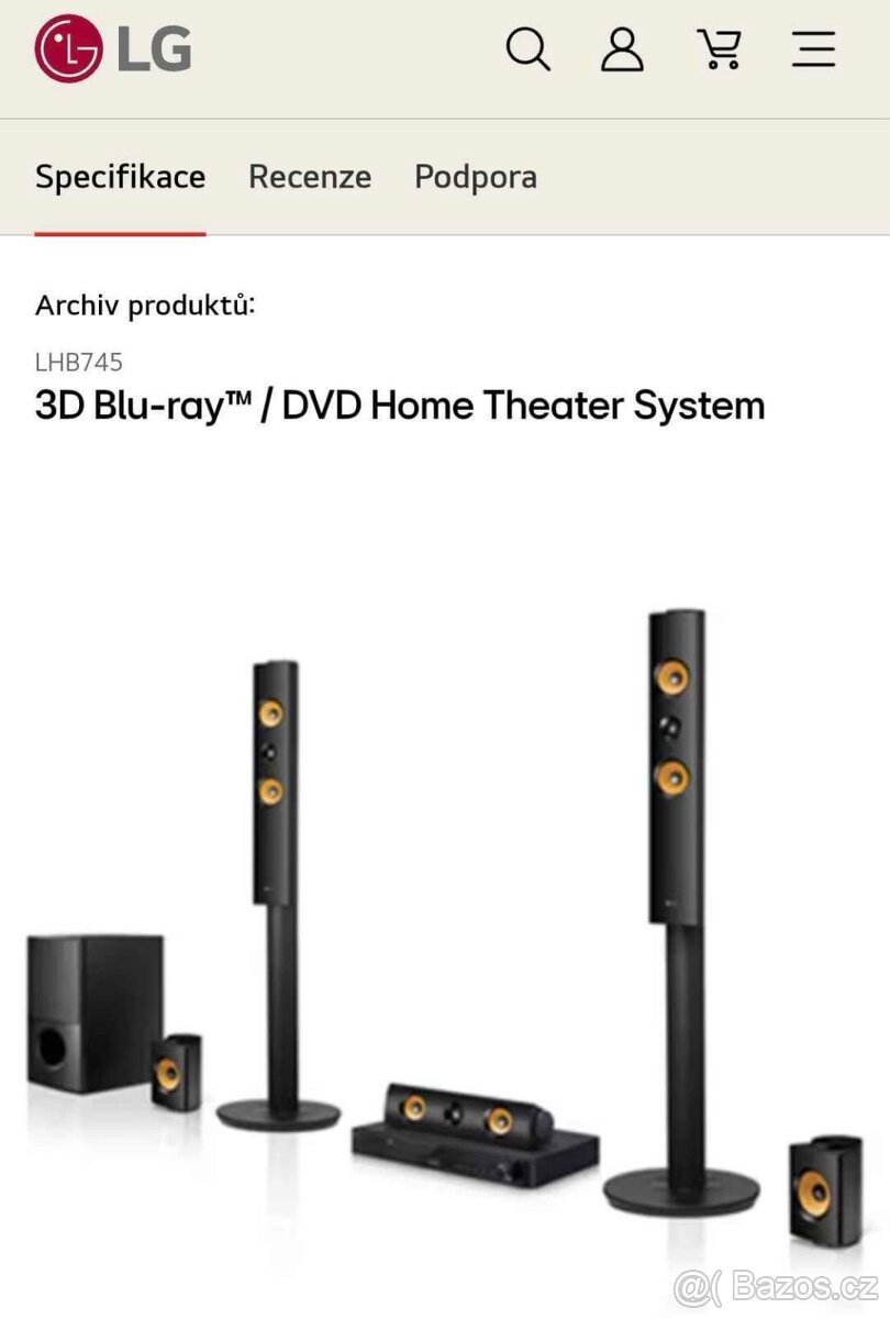 Domací kino LG LHB745 3D Blu-ray