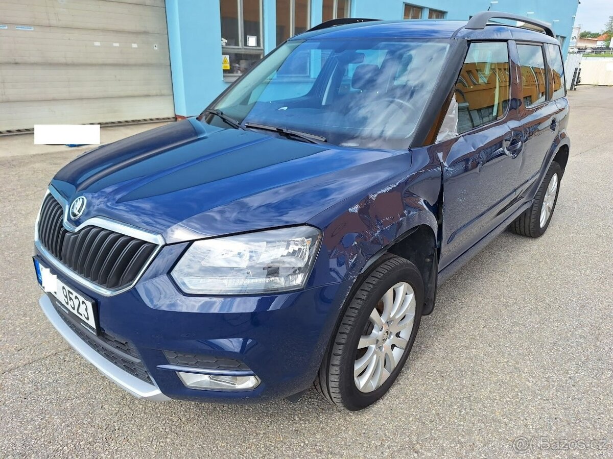 ŠKODA YETI 2.0 TDI 4x4 ČR 2016 TZ ALU 17“ TEMPOMAT CEBIA -