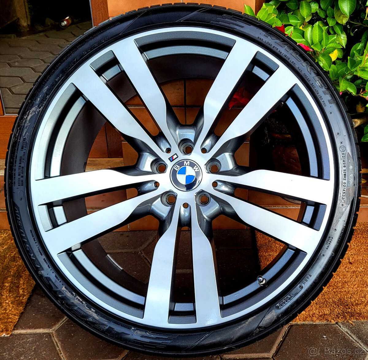 alu R22 5x120, senzory tlaku, letné pneu, BMW X5, X6