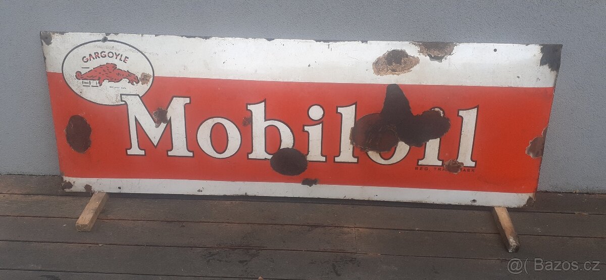 Smaltovaná cedule MOBILOIL