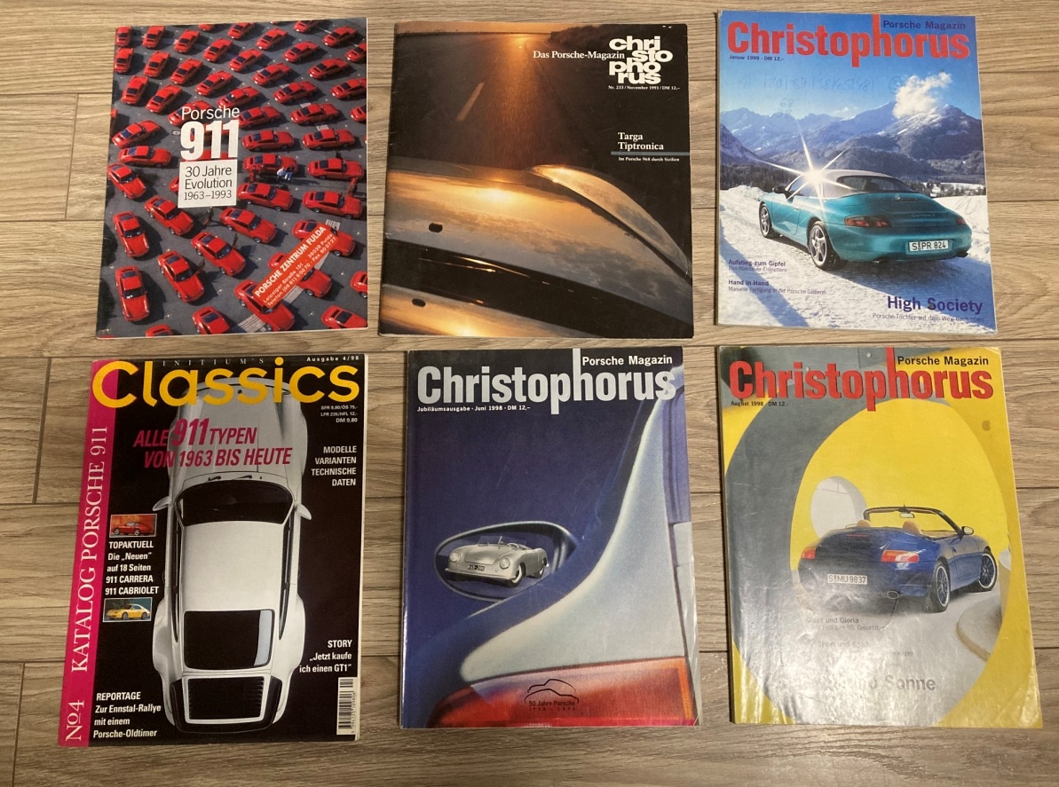 Porsche prospekty magazin časopis