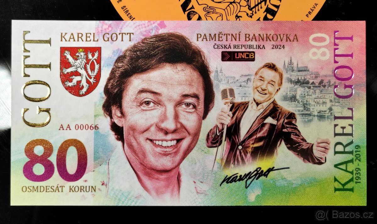 KAREL GOTT 80 PAMĚTNÍ BANKOVKA - NOVINKA