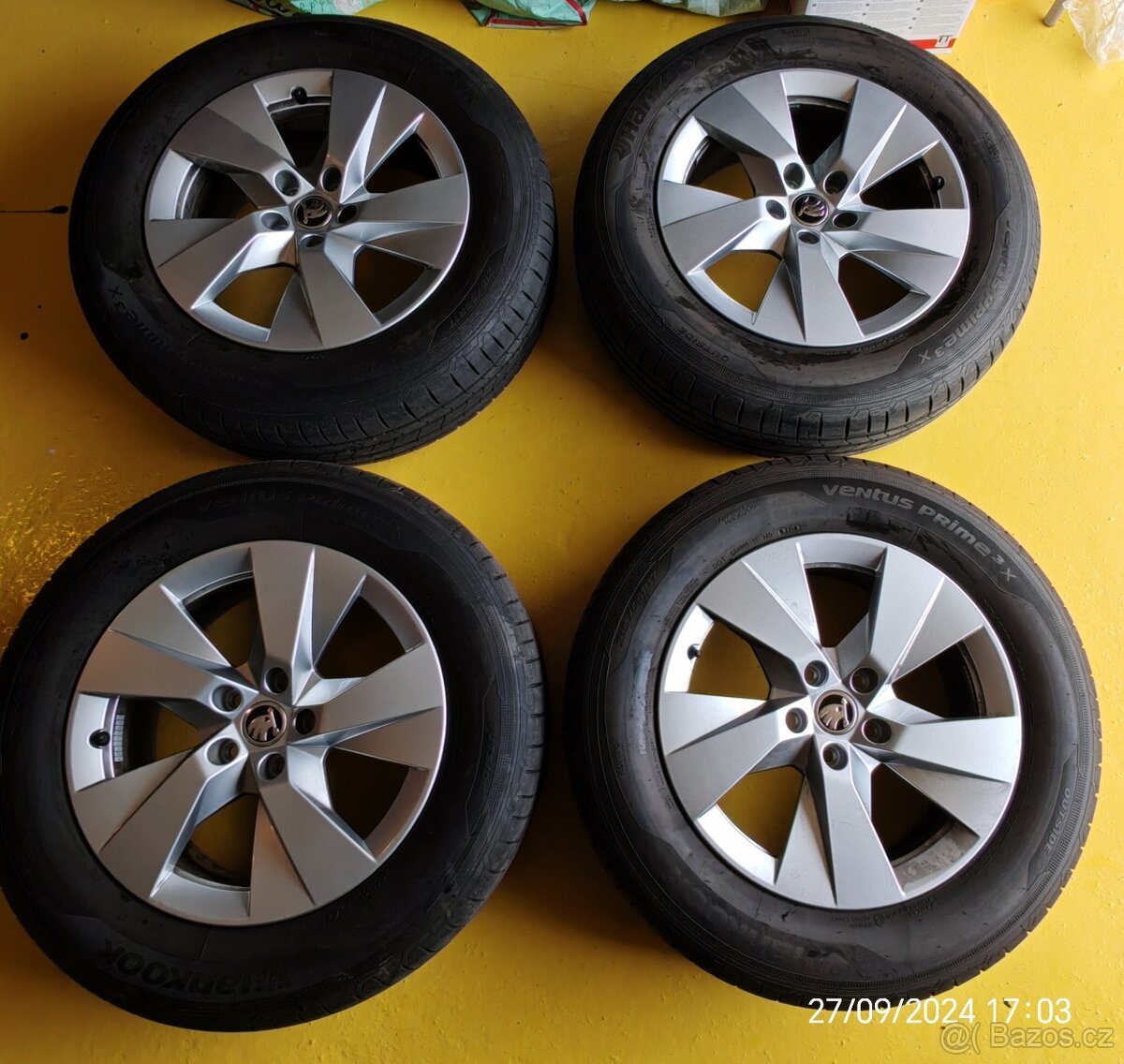 NovýOrigin.ModelŠKODA komplet 4xpneu Hankook215/65R17+aludis