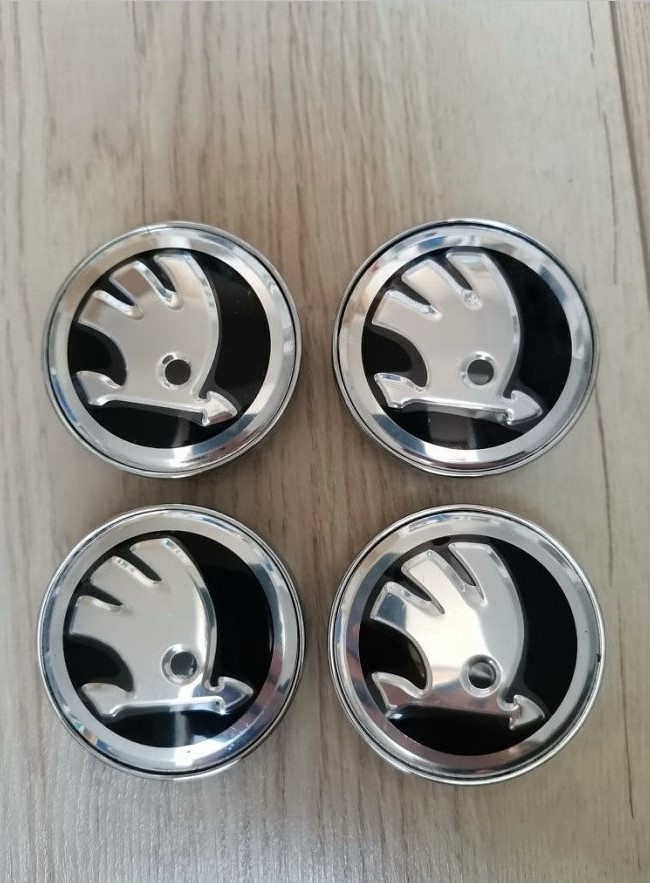 60 mm Stredove krytky poklicky loga Skoda